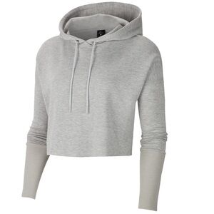 NWT Nike Yoga Women’s Hoodie Pullover Gray XL Oversized Training Athletic Frayed